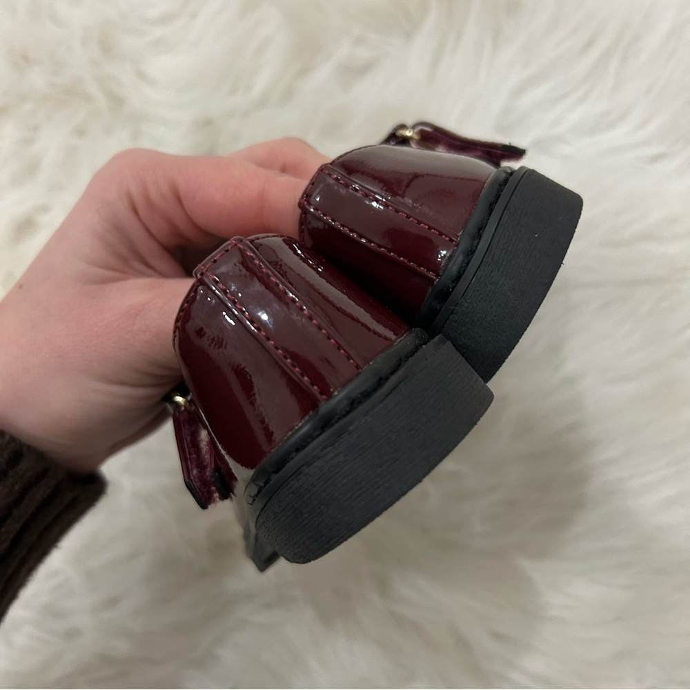 The Children’s Place Burgundy Patent Mary Jane Shoes | Toddler Girl 5 - Picture 5 of 9